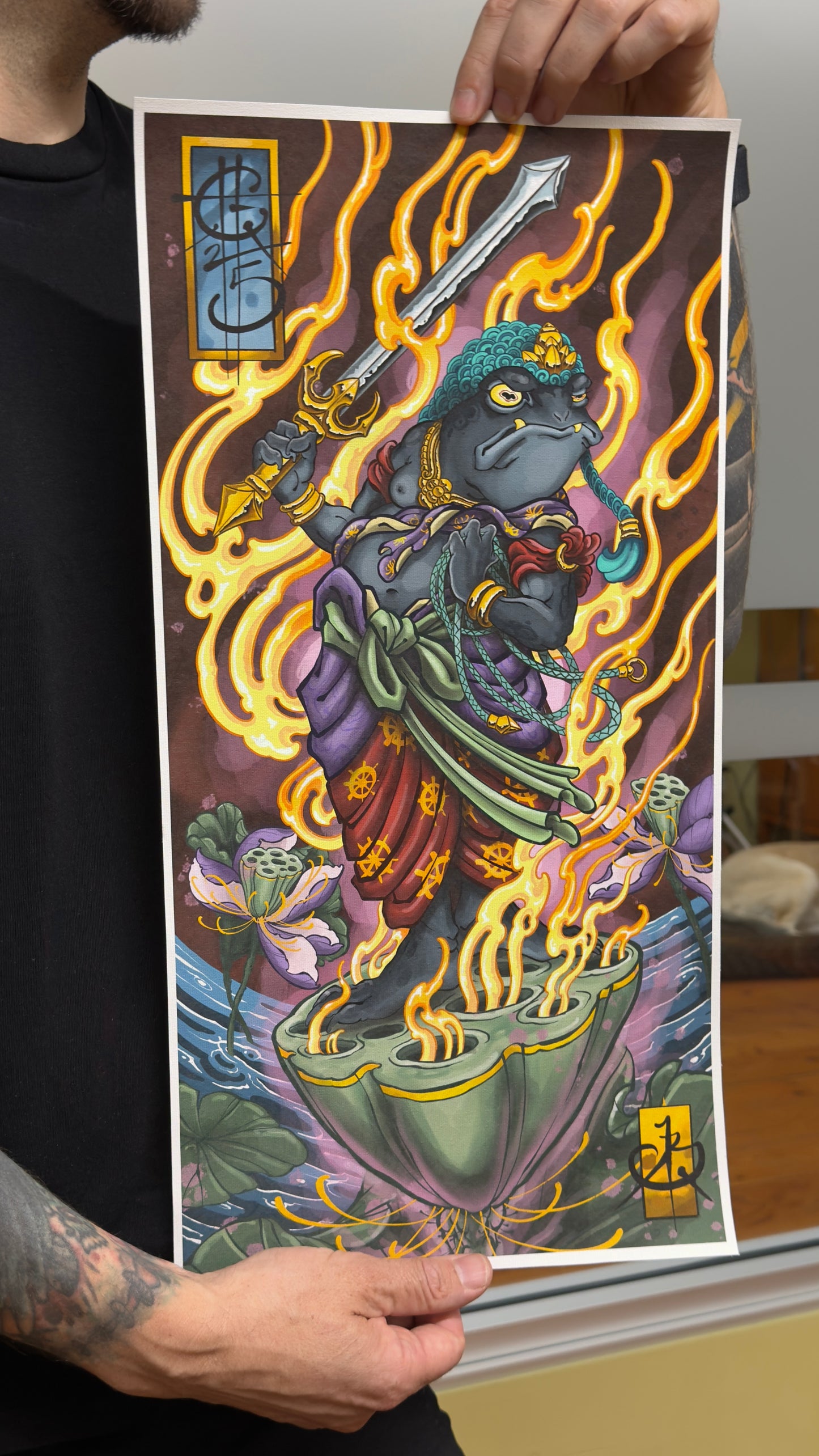 Fudo Kaeru canvas fine art print