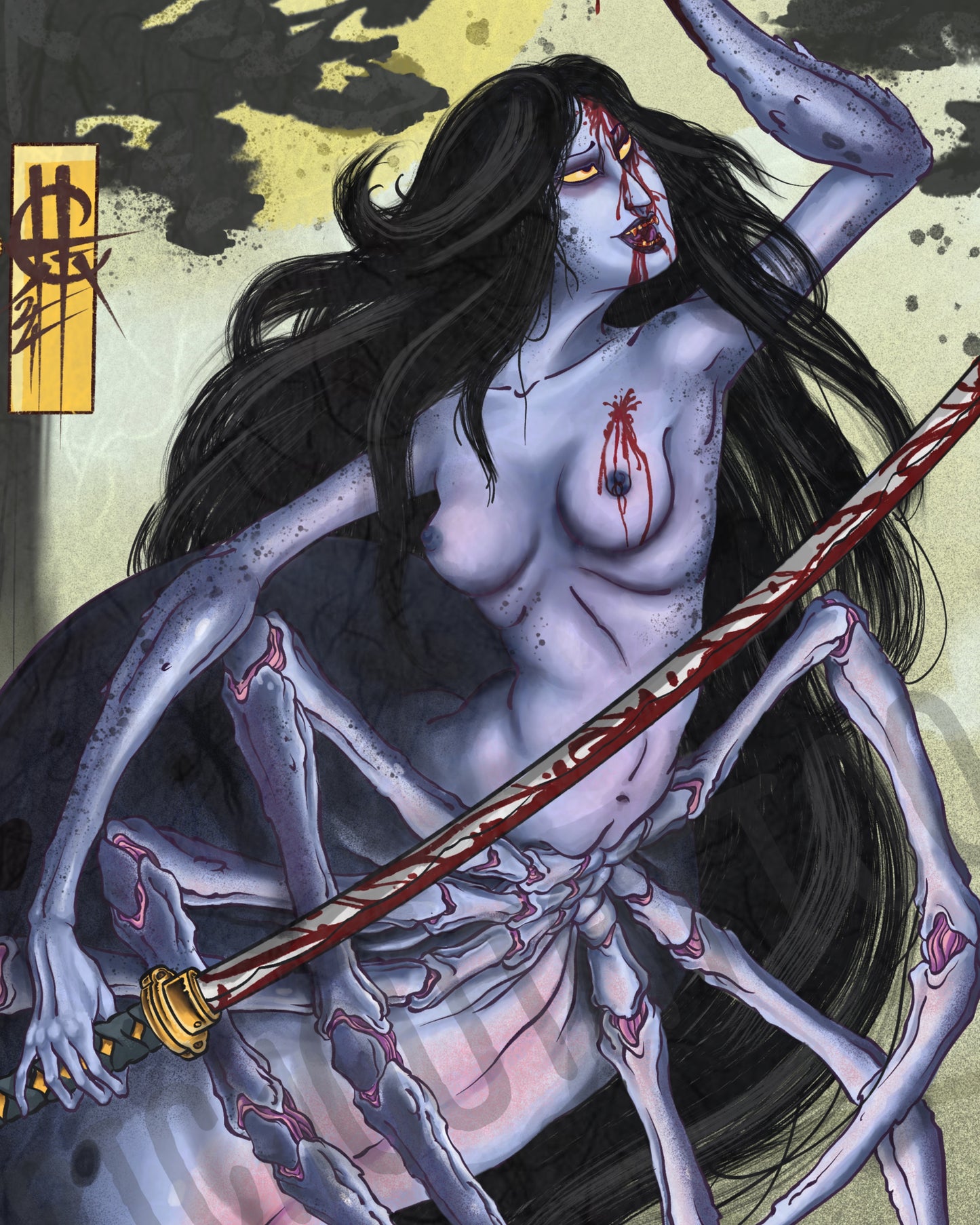 XL sized Jorōgumo print